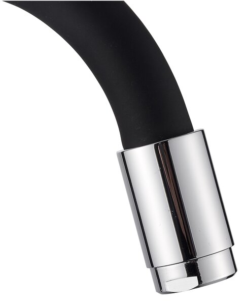 Invena Invena, BATERIA UMYWALKOWA SILVA Z RUCHOMĄ WYLEWKĄ, CHROME/CZARNA, INV-BU-86-008-L