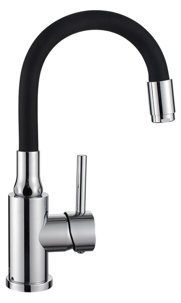 Invena Invena, BATERIA UMYWALKOWA SILVA Z RUCHOMĄ WYLEWKĄ, CHROME/CZARNA, INV-BU-86-008-L