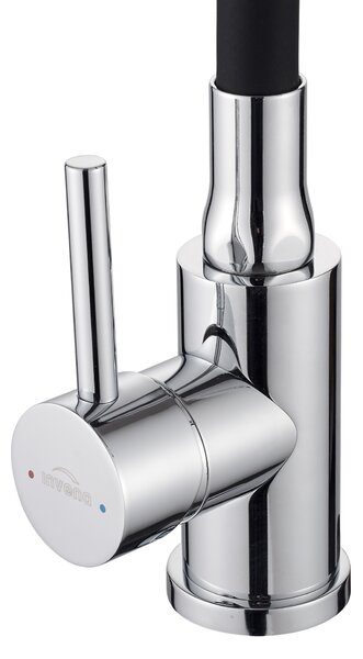 Invena Invena, BATERIA UMYWALKOWA SILVA Z RUCHOMĄ WYLEWKĄ, CHROME/CZARNA, INV-BU-86-008-L