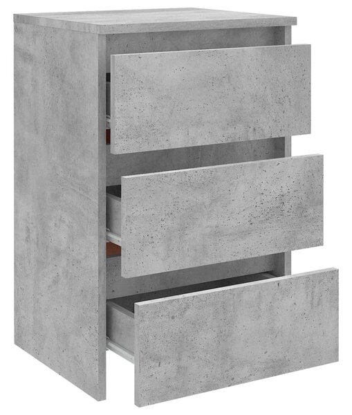 Betonszürke szerelt fa éjjeliszekrény 40 x 35 x 62,5 cm
