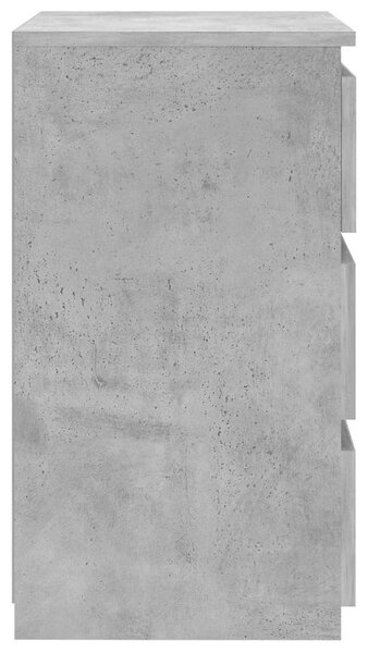 Betonszürke szerelt fa éjjeliszekrény 40 x 35 x 62,5 cm