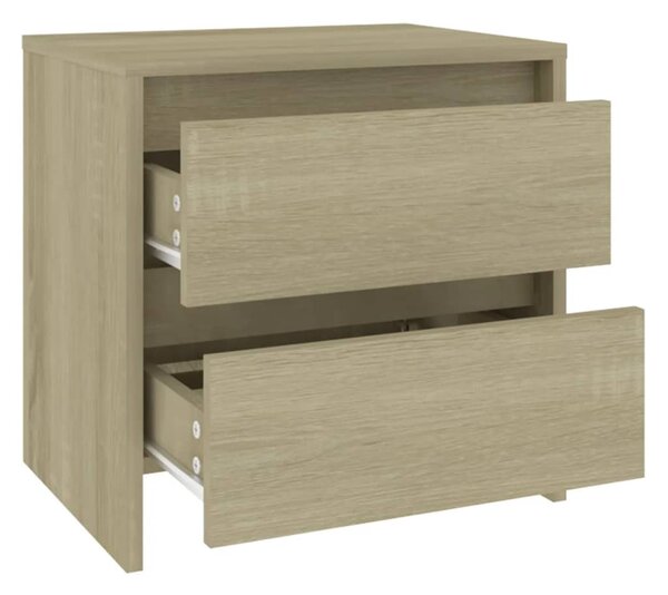 2 db sonoma tölgy szerelt fa éjjeliszekrény 45x34,5x44,5 cm