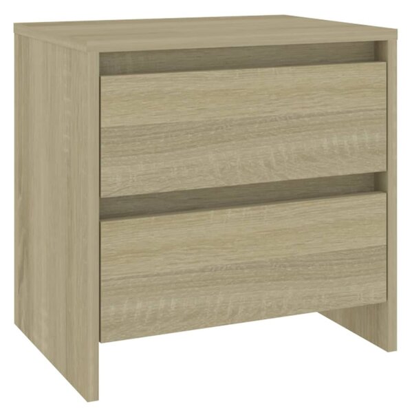 2 db sonoma tölgy szerelt fa éjjeliszekrény 45x34,5x44,5 cm