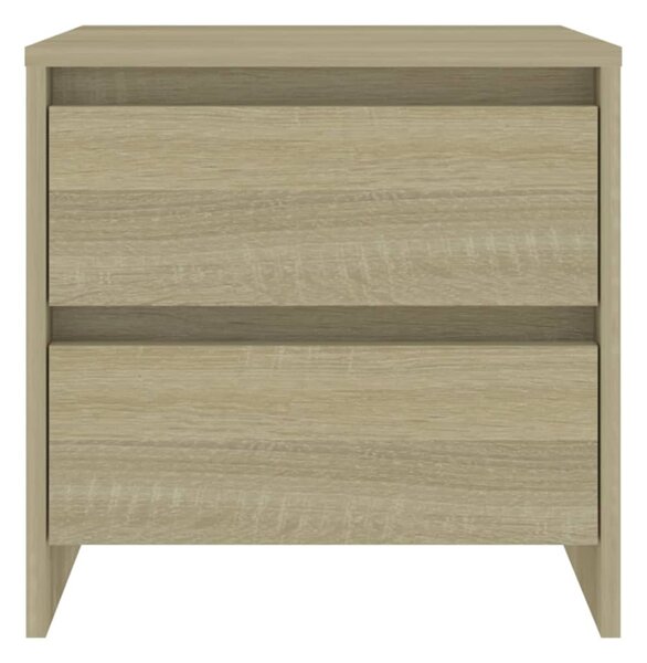 2 db sonoma tölgy szerelt fa éjjeliszekrény 45x34,5x44,5 cm