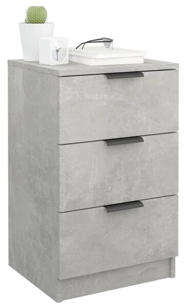 2 db betonszürke éjjeliszekrény 40 x 36 x 65 cm