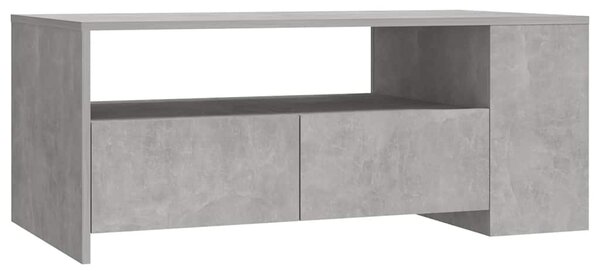 Betonszürke szerelt fa dohányzóasztal 102 x 55 x 42 cm
