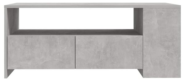 Betonszürke szerelt fa dohányzóasztal 102 x 55 x 42 cm