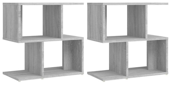 2 db szürke sonoma színű fa éjjeliszekrény 50 x 30 x 51,5 cm