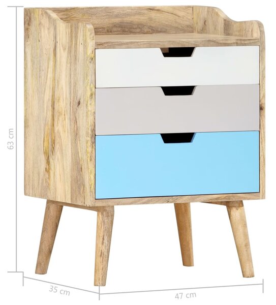 Tömör mangófa éjjeliszekrény 47 x 35 x 63 cm