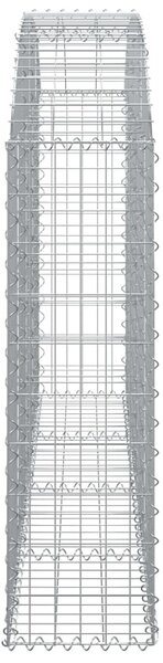 Íves horganyzott vas gabion kosár 200x30x100/120 cm