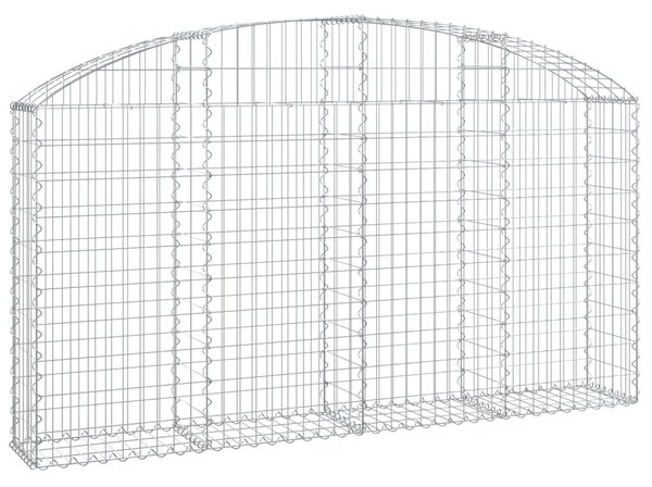Íves horganyzott vas gabion kosár 200x30x100/120 cm