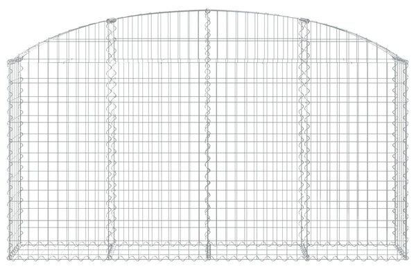 Íves horganyzott vas gabion kosár 200x30x100/120 cm