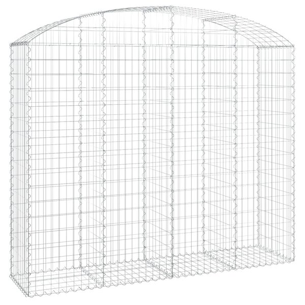Íves horganyzott vas gabion kosár 200x50x160/180 cm