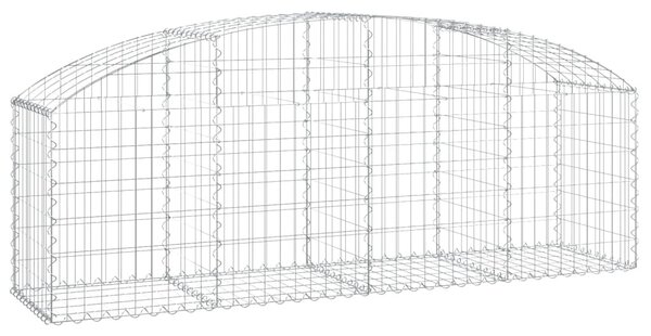 Íves horganyzott vas gabion kosár 200x50x60/80 cm