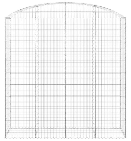 Íves horganyzott vas gabion kosár 200x50x200/220 cm
