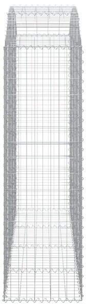 Íves horganyzott vas gabion kosár 200x50x160/180 cm