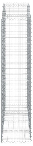 Íves horganyzott vas gabion kosár 200x50x200/220 cm