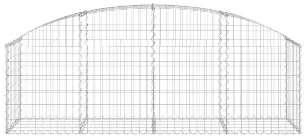 Íves horganyzott vas gabion kosár 200x50x60/80 cm