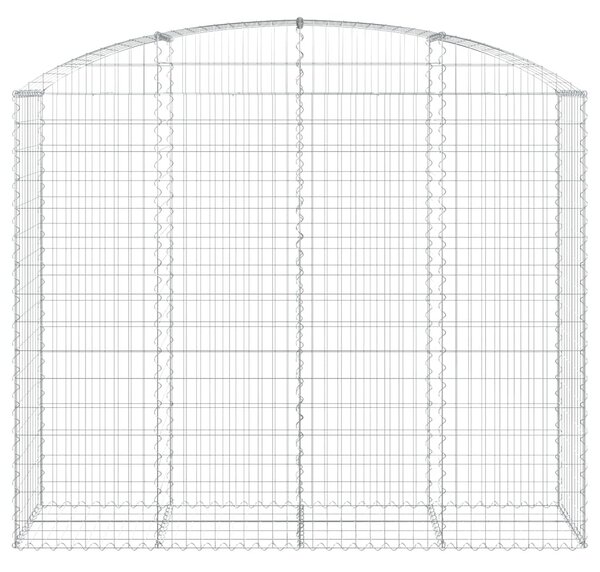 Íves horganyzott vas gabion kosár 200x50x160/180 cm