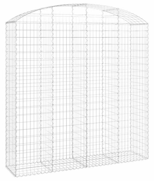 Íves horganyzott vas gabion kosár 200x50x200/220 cm