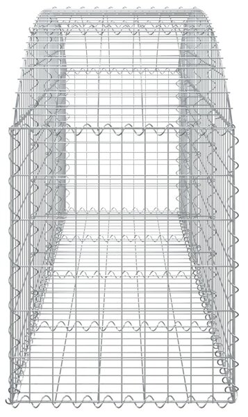 Íves horganyzott vas gabion kosár 200x50x60/80 cm