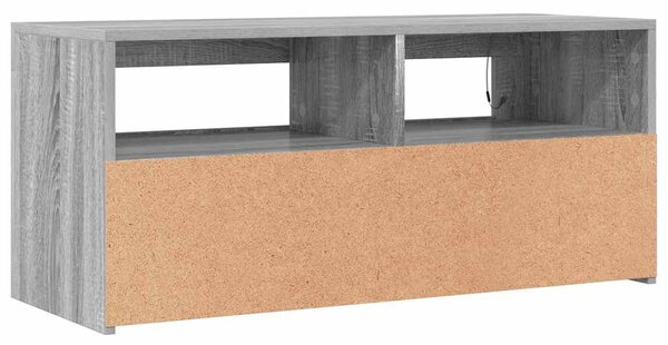 Szürke sonoma színű TV-szekrény LED-világítással 90x35x40 cm