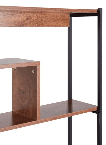 Hatszintes polcos elem DAVEN 180 cm Barna