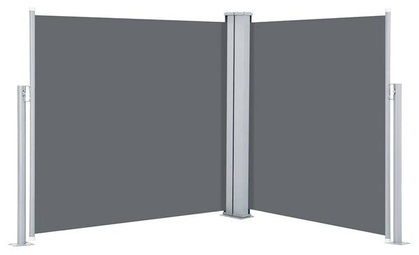VidaXL antracitszürke behúzható oldalsó napellenző 100 x 600 cm