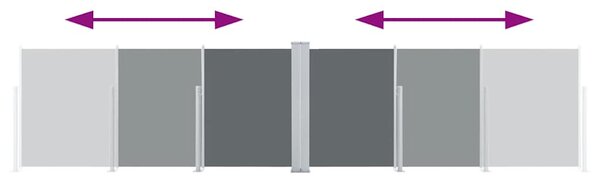 VidaXL antracitszürke behúzható oldalsó napellenző 100 x 600 cm