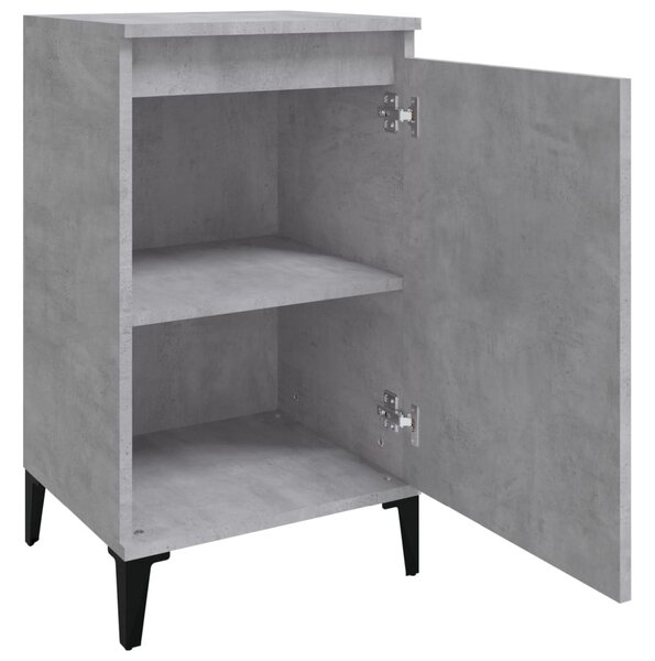 2 db betonszürke szerelt fa éjjeliszekrény 40x35x70 cm