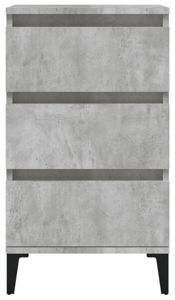 Betonszürke szerelt fa éjjeliszekrény 40x35x70 cm