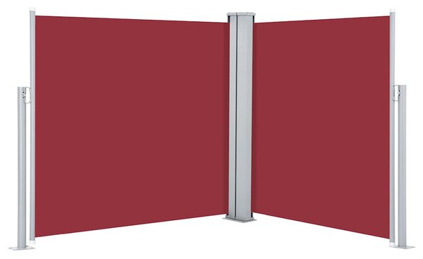 Piros behúzható oldalsó napellenző 100 x 600 cm