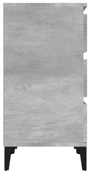 Betonszürke szerelt fa éjjeliszekrény 40x35x70 cm