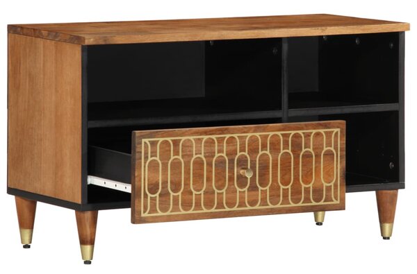 Tömör mangófa TV-szekrény 80 x 33 x 46 cm