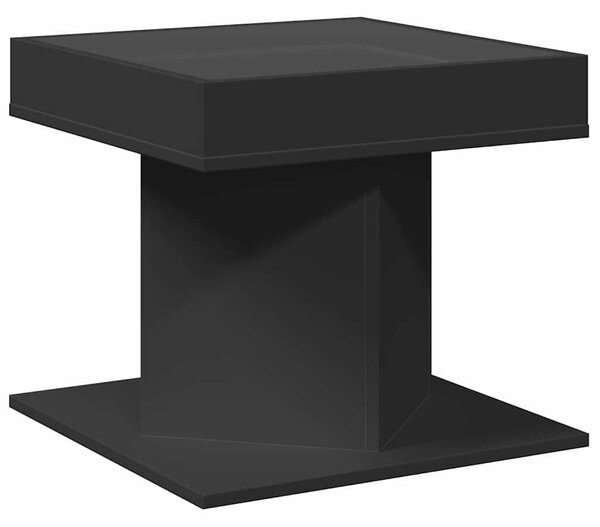 Fekete szerelt fa dohányzóasztal 50 x 50 x 45 cm