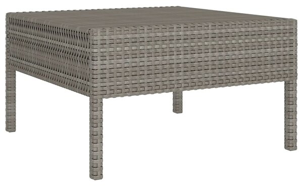 9 részes szürke polyrattan kerti ülőgarnitúra párnákkal