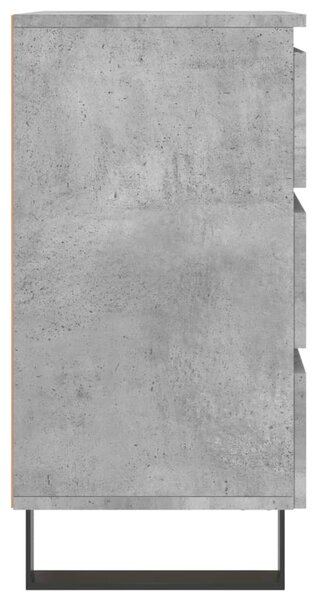 2 db betonszürke szerelt fa éjjeliszekrény 40x35x69 cm
