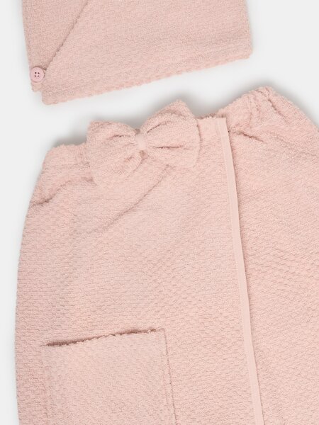 Sinsay - Pamut törölköző szett: turbán és testlepel - pasztellpink