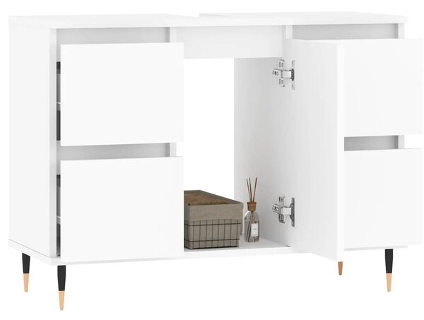 VidaXL fehér szerelt fa mosdószekrény 80 x 33 x 60 cm