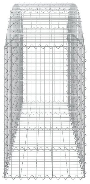 Íves horganyzott vas gabion kosár 200x50x80/100 cm