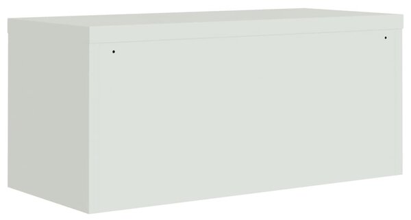 Világosszürke acél irattartó szekrény 90x40x240 cm