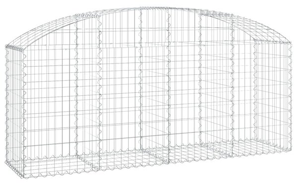 Íves horganyzott vas gabion kosár 200x50x80/100 cm
