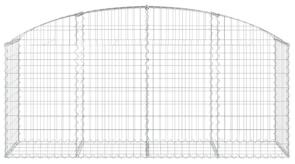 Íves horganyzott vas gabion kosár 200x50x80/100 cm
