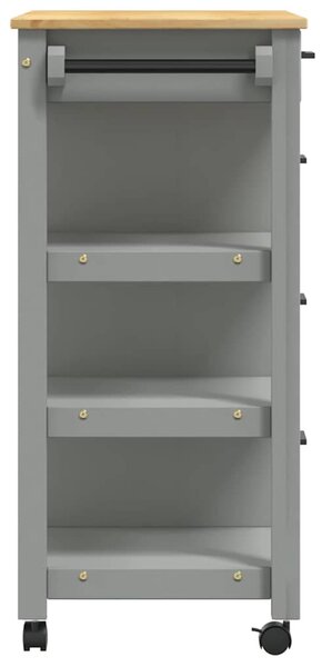 MONZA tömör fenyőfa konyhai kocsi 84 x 40 x 88,5 cm