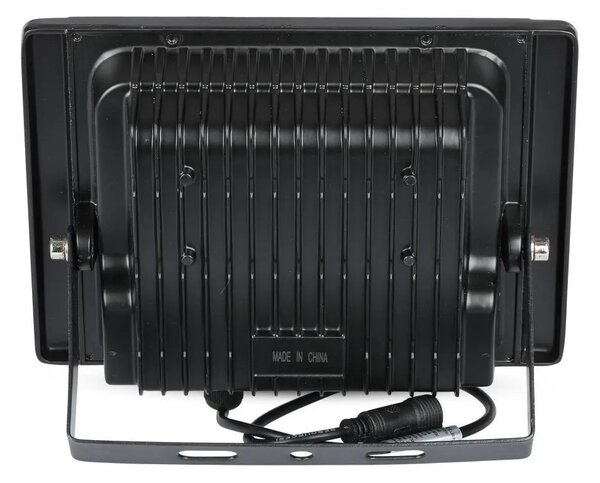 V-TAC napelemes LED reflektor 12W természetes fehér 5000 mAh, fekete házzal - SKU 8573