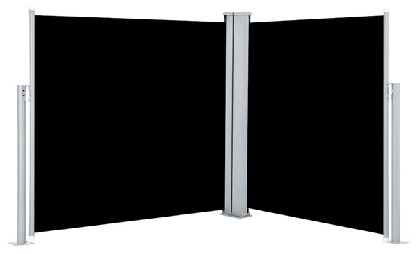 Fekete behúzható oldalsó napellenző 100 x 600 cm