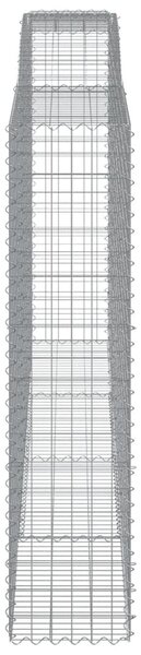 4 db íves horganyzott vas gabion kosár 400x50x200/220 cm