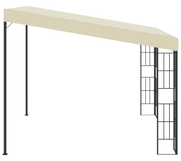 Krémszínű falra szerelhető szövetpavilon 3 x 3 m