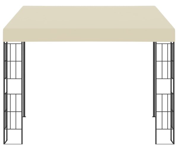 Krémszínű falra szerelhető szövetpavilon 3 x 3 m