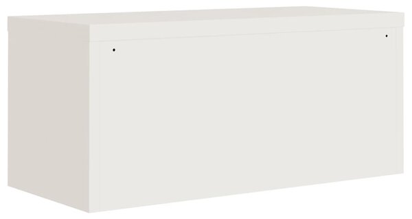 Fehér acél irattartó szekrény 90x40x240 cm